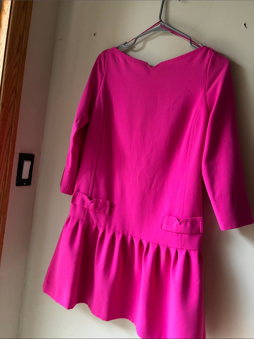 Victoria Beckham for Target Bright Hot Pink Drop-Waist Dress